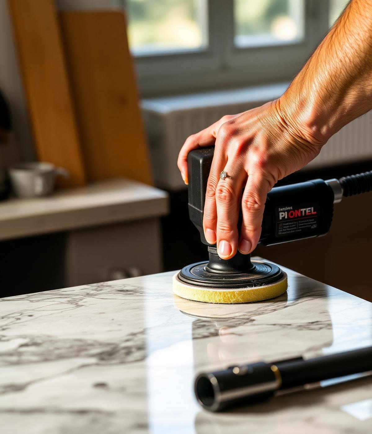 StillRockin craftsman polishing a marble surface
